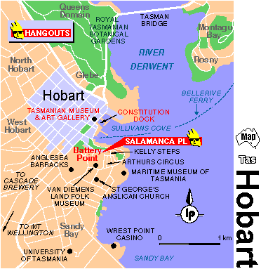 Map of Hobart