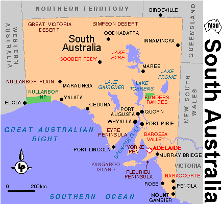 Map of South Australia